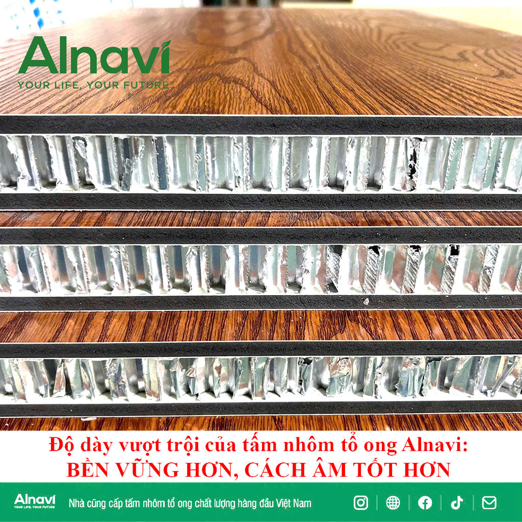 Tấm nhôm tổ ong Alnavi dày vượt trội